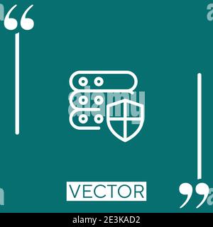 protection Linear icon. Editable stroke line Stock Vector