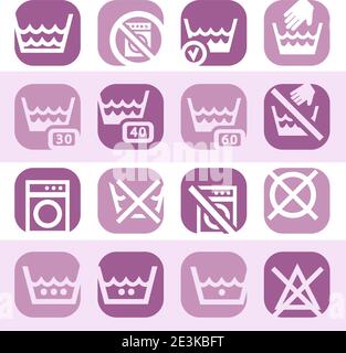 Elegant Colorful Clearning Icons Set Created For Mobile, Web And Applications. Stock Vector