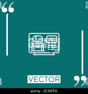 artificial intelligence Linear icon. Editable stroke line Stock Vector