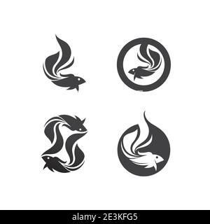 animal and wings logo, flying, fly, eagle wing, falcon, bird wing Stock Vector