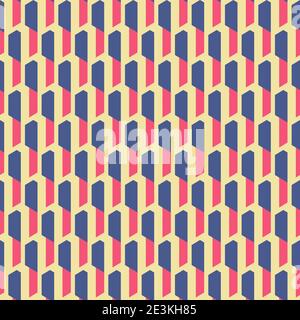 Trendy modern vector seamless pattern design of simple geometric shapes. Abstract textured background for screen printing and textile industry Stock Vector