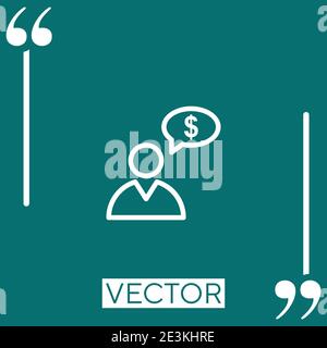 stick man vector icon Linear icon. Editable stroke line Stock Vector