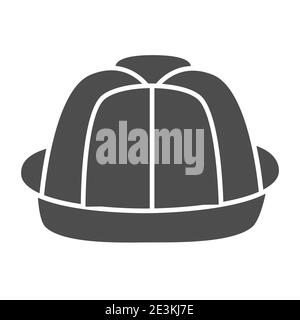 Pie solid icon, bakery concept, cupcake sign on white background, Baked cake icon in glyph style for mobile concept and web design. Vector graphics. Stock Vector