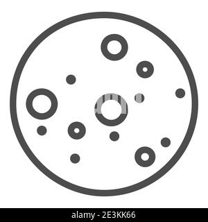 Cookie Biscuit line icon, confectionary concept, Cookies sign on white background, Chocolate chip cookie icon in outline style for mobile concept and Stock Vector