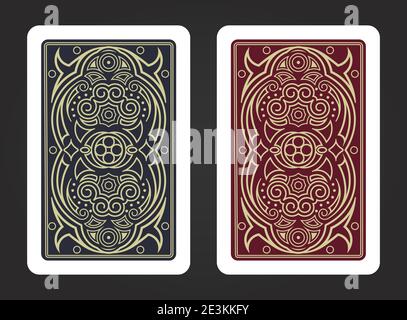 The reverse side of a playing card Stock Vector