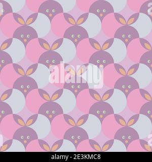 geometric easter bunnies seamless vector pattern Stock Vector