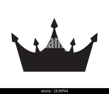 Simple Black Crown Icon Vector Illustration Stock Vector Image & Art ...