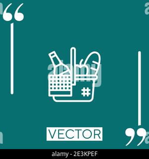 picnic vector icon Linear icon. Editable stroked line Stock Vector