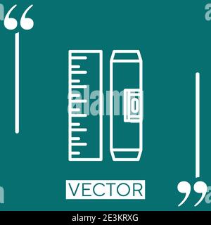 rule and level vector icon Linear icon. Editable stroke line Stock Vector