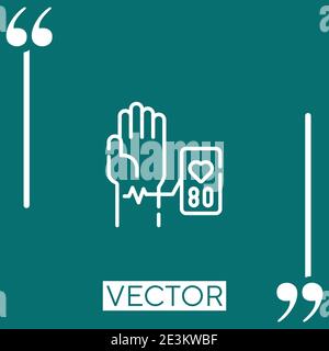 pulse Linear icon. Editable stroke line Stock Vector
