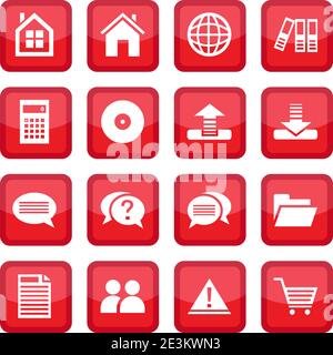 Office and business vector Icon Set for web and mobile. All elements are grouped. Stock Vector