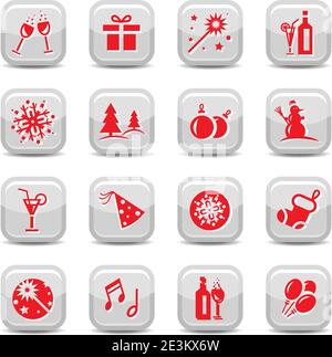 Celebrate Icon Set for web and mobile. All elements are grouped. Stock Vector
