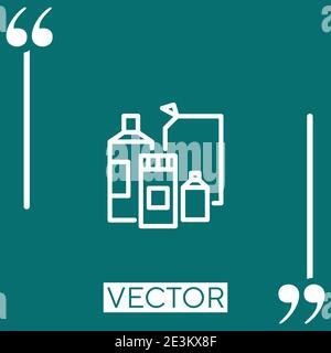 detergent vector icon Linear icon. Editable stroked line Stock Vector