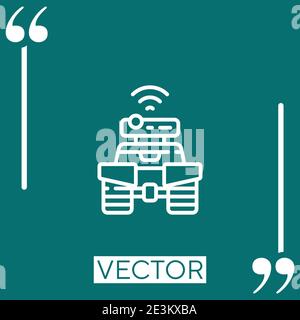 robot vector icon Linear icon. Editable stroke line Stock Vector