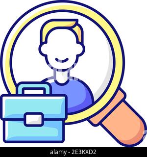 Human resource RGB color icon Stock Vector