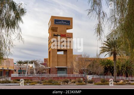 Las Vegas, JAN 8, 2021 - Afternoon view of the Las Vegas North Premium Outlets Stock Photo