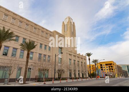 Las Vegas, JAN 12, 2021 - Exterior view of The Smith Center Stock Photo