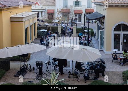 Las Vegas, JAN 16, 2021 - Afternoon view of the beautiful scenery around Lake Las Vegas Stock Photo