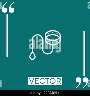 dog leads vector icon Linear icon. Editable stroked line Stock Vector
