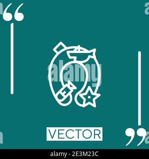 neck pillow vector icon Linear icon. Editable stroked line Stock Vector