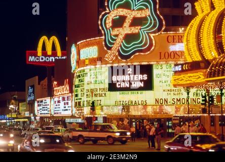 Fitzgerald's Casino on Fremont Street in Las Vegas, Nevada Stock Photo