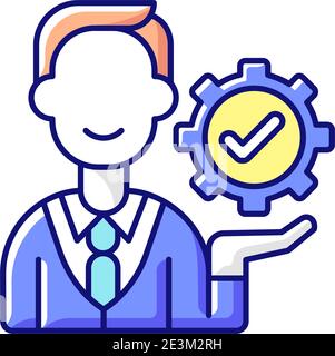 Management RGB color icon Stock Vector