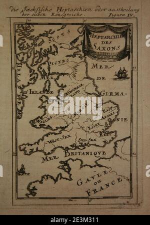 Map of England, 1685 Stock Photo - Alamy