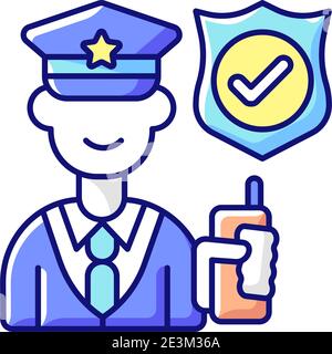 Service staff RGB color icon Stock Vector