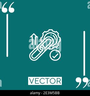backlink vector icon Linear icon. Editable stroke line Stock Vector