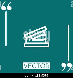 stapler remover vector icon Linear icon. Editable stroke line Stock Vector
