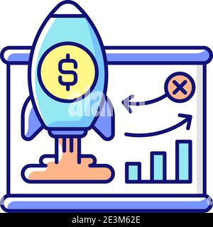 Business model RGB color icon Stock Vector