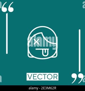 dead vector icon Linear icon. Editable stroked line Stock Vector