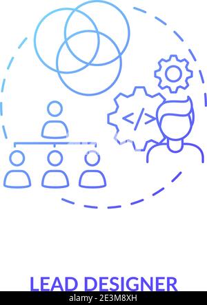 Lead designer concept icon Stock Vector