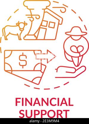 Financial support of ecology initiative concept icon Stock Vector