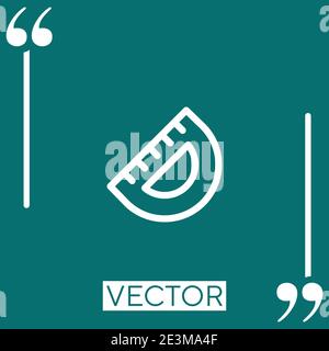 protactor vector icon Linear icon. Editable stroke line Stock Vector