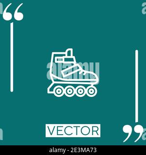 roller skate vector icon Linear icon. Editable stroke line Stock Vector