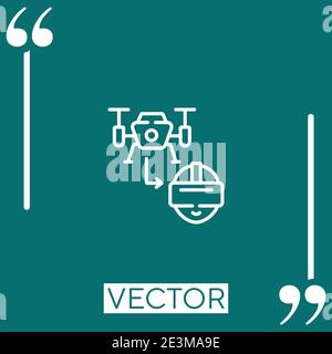 smart drone Linear icon. Editable stroke line Stock Vector