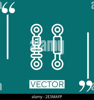 damper vector icon Linear icon. Editable stroke line Stock Vector