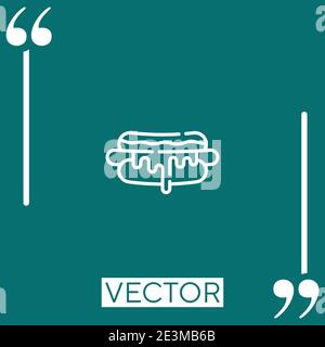hotdog vector icon Linear icon. Editable stroke line Stock Vector