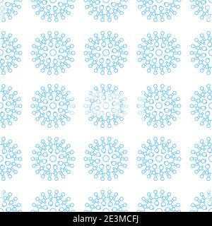 Seamless pattern of the abstract coronavirus icon. Novel coronavirus 2019-nCoV Stock Vector