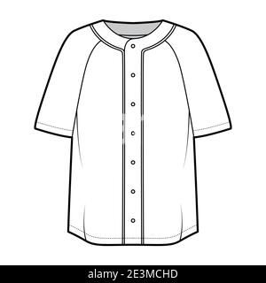 Baseball Shirt Raglan Vector Jersey Mockup Illustrator CAD 