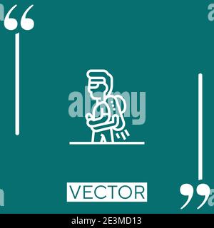 jet pack vector icon Linear icon. Editable stroke line Stock Vector