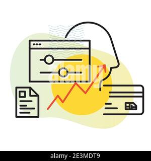 Affordable Customized Business Solutions - Icon as EPS 10 File Stock Vector