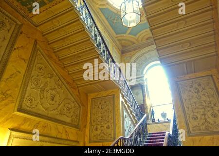 Main Staircase - Harewood House - West Yorkshire, England Stock Photo ...