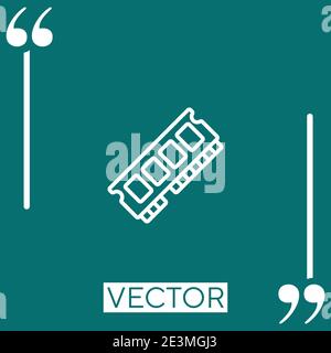 ram vector icon Linear icon. Editable stroke line Stock Vector