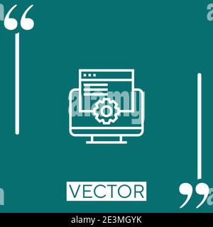 programming vector icon Linear icon. Editable stroke line Stock Vector