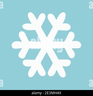 Isolated Snowflake Vector. Icon of Cold Weather. Stock Vector