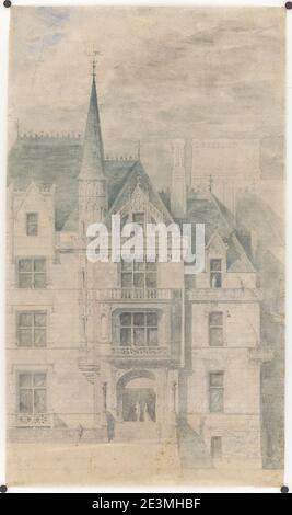 Mansion for William K. and Alva Vanderbilt, 660 Fifth Avenue, New York City). (Façade) (Rendering Stock Photo