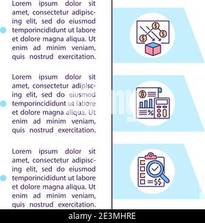 Costs analysis concept icon with text Stock Vector