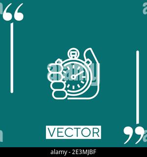 time tracking vector icon Linear icon. Editable stroked line Stock Vector
